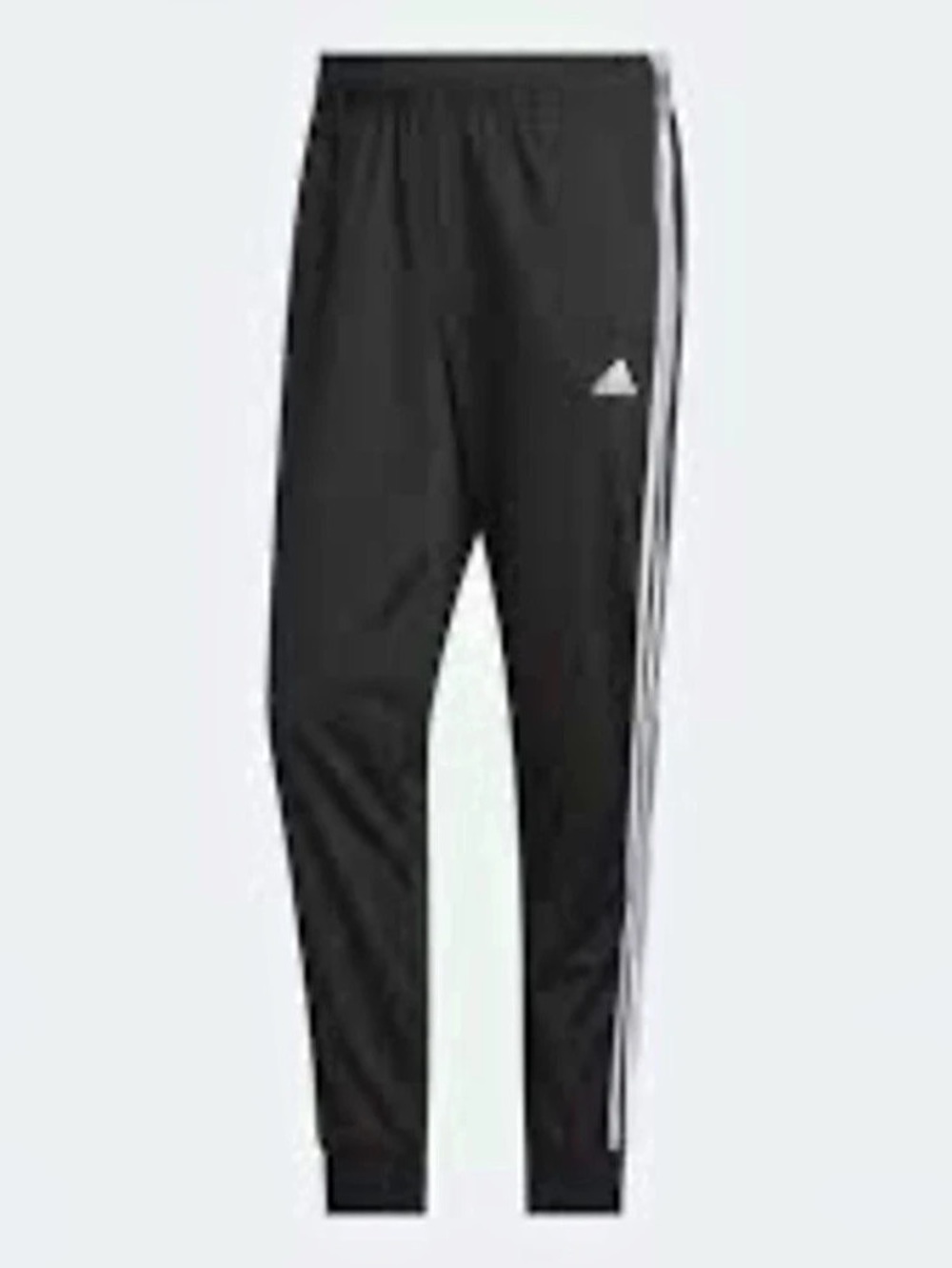 adidas Essentials Warm-Up Slim Tapered 3-Stripes Track Pants  Black & White